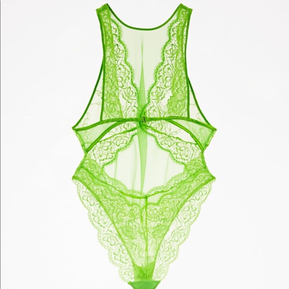 Lace bodysuit neon green - Picture 2 of 4